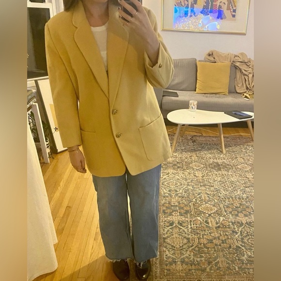 Vintage wool buttercream blazer - Picture 5 of 9